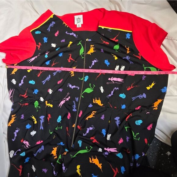 DISNEY Parks The Dress Shop Pixar characters black and red zip jumpsuit 3X - Picture 8 of 13